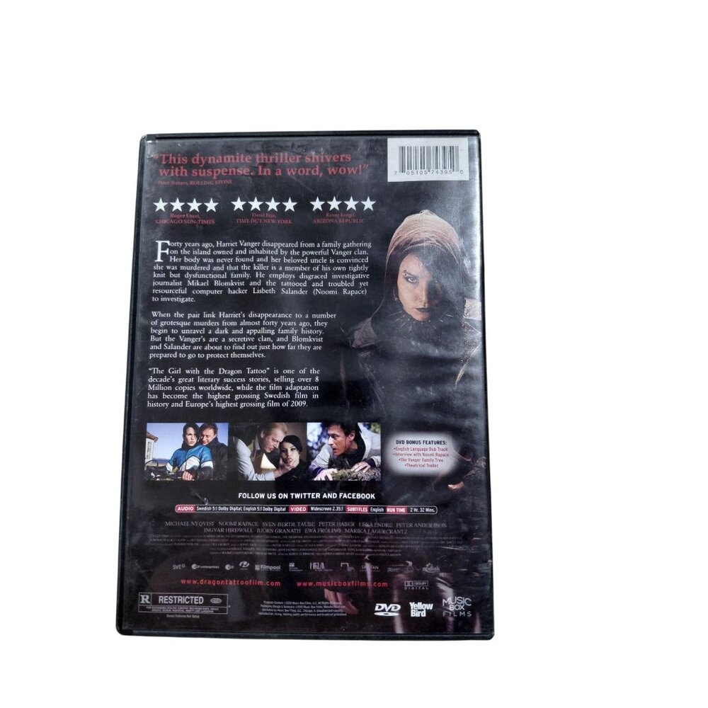 Stieg Larssons The Girl With The Dragon Tattoo DVD Based On Best-Selling Novel - Picture 2 of 6